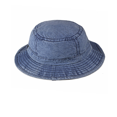 Sombreros del cubo de Boonie de los hombres azules del teñido anudado de las señoras, sombrero lavado de la pesca del dril de algodón