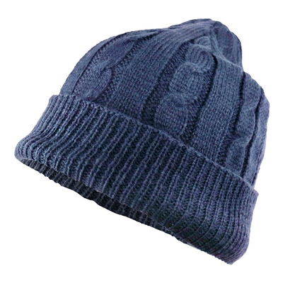 El sombrero de punto desgarbado de las mujeres de encargo del logotipo, casquillo de lana hecho punto de la gorrita tejida del puño para esquiar