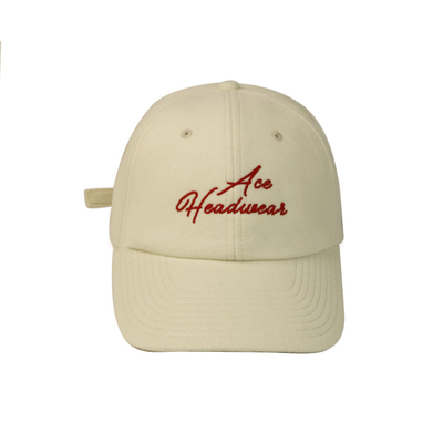 Las gorras de béisbol Flat Embroidery White Company, cauchutadas hacen su propio sombrero de béisbol