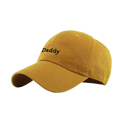 Sombreros curvados el panel amarillo del papá del visera del color 6 para las mujeres
