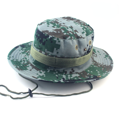 Camuflaje militar Mesh Bucket Cap For Hunting de Boonie que camina subir