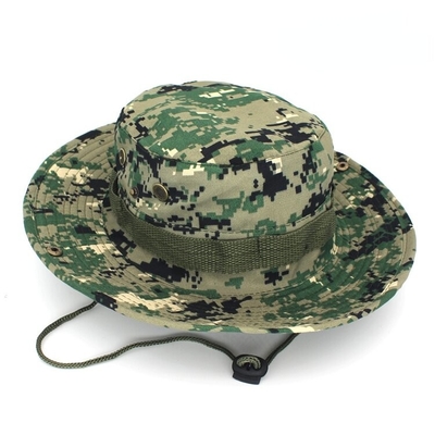 Camuflaje militar Mesh Boonie Bucket Cap For que caza caminando subir