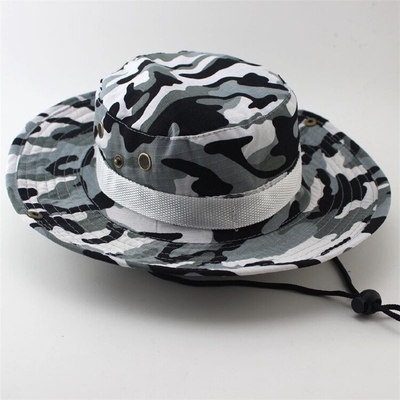 Camuflaje militar Mesh Boonie Bucket Cap For que caza caminando subir