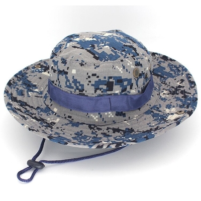 Camuflaje militar Mesh Boonie Bucket Cap For que caza caminando subir