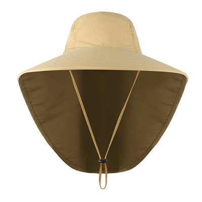 Nuevo pescador al aire libre Hat para la pesca respirable ULTRAVIOLETA anti Safari Hat del casquillo del visera de la protección del cuello del verano de las mujeres de los hombres