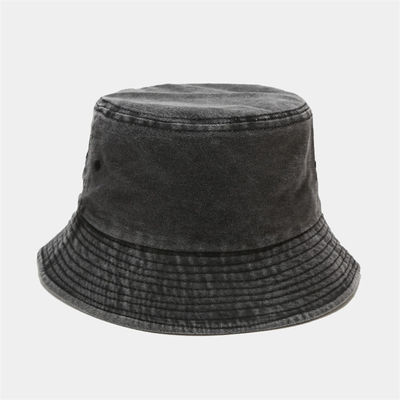 Suavidad 100% del algodón del sombrero de Grey Red Black Fisherman Bucket del adulto los 58CM