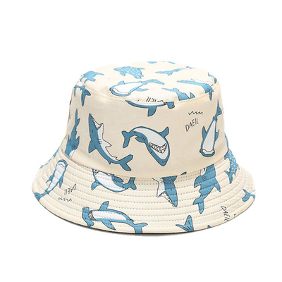 Casquillo animal de la playa del viaje del verano de la tela cruzada de algodón de Bucket Hat el 100% del pescador del modelo