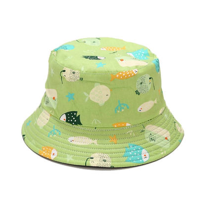 Casquillo animal de la playa del viaje del verano de la tela cruzada de algodón de Bucket Hat el 100% del pescador del modelo