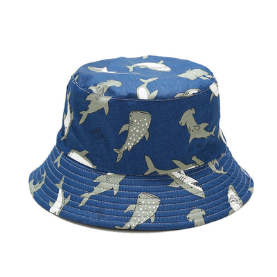 Casquillo animal de la playa del viaje del verano de la tela cruzada de algodón de Bucket Hat el 100% del pescador del modelo