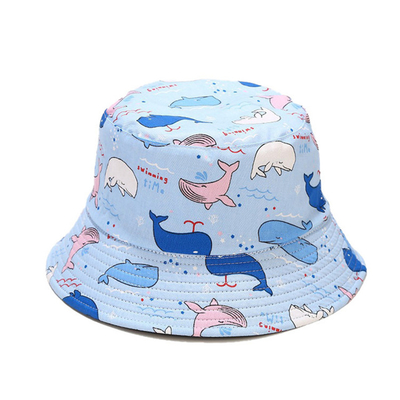 Casquillo animal de la playa del viaje del verano de la tela cruzada de algodón de Bucket Hat el 100% del pescador del modelo