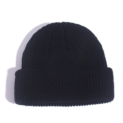 Sombreros sin borde calientes de las gorritas tejidas del invierno de las mujeres de Hip Hop Beanie Knitted Hat Men Skullcap de la moda