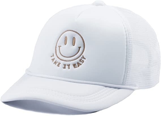 Gorra de camionero ajustable de 5 paneles Sombrero de hip hop transpirable de malla de béisbol de verano