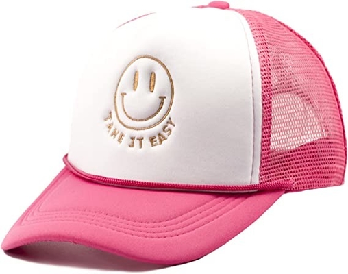 Gorra de camionero ajustable de 5 paneles Sombrero de hip hop transpirable de malla de béisbol de verano