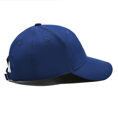 Los 54cm azules logotipo de encargo ajustable unisex de 6 del panel gorras de béisbol del algodón