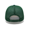 Logotipo curvado de Mesh Hat With Embroidered Letter de la espuma del panel del sombrero 5 del camionero del verde del borde