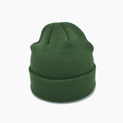 Punto verde único Beanie Hats With Embroidery Pattern del OEM