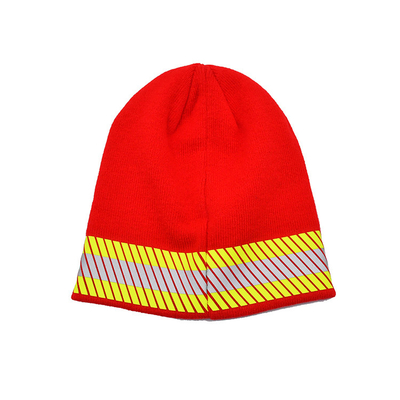 Casquillo de reloj fluorescente de la seguridad del punto de la visibilidad al aire libre de Beanie Hats Reflective Striped 3M Thinsulate Lined High