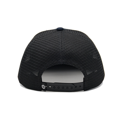 Corona plana del alto nivel del casquillo de 5 del panel de Bill Mesh Snap Back Trucker Hat deportes del béisbol