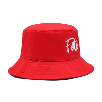 El fabricante vende el sombrero del cubo directamente, algodón, logotipo de encargo, bordado, sombrilla