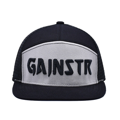 Gorro de malla con visera plana, duradero y transpirable, ajustable, con parte trasera de malla para hombres y mujeres