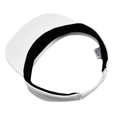 Casquillo ajustable blanco de la visera de 1 pulgada con el logotipo de la impresión de la pantalla