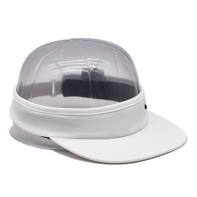 Casquillo ajustable blanco de la visera de 1 pulgada con el logotipo de la impresión de la pantalla