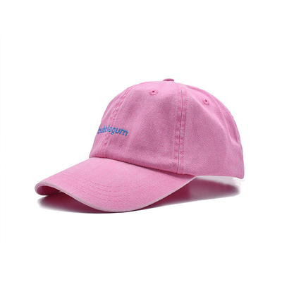 Logotipo personalizado Oval Papa angustiado sombrero bordado Sombreros de béisbol Unisex Lavado
