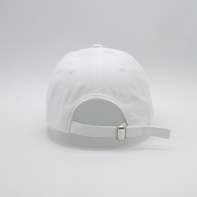 OEM 6 Panel 100% de algodón de bordado plano y plano gorra de béisbol sin estructura ajustable