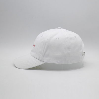 OEM 6 Panel 100% de algodón de bordado plano y plano gorra de béisbol sin estructura ajustable