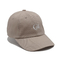 Cosidas reforzadas de algodón sombreros de papá sin estructura hombres simples gorras gorras gorra de béisbol logotipo de bordado plano