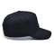Capullo de béisbol de 5 paneles personalizado de algodón Twill Deportes Sombrero de papá negro Logotipo de bordado 3D