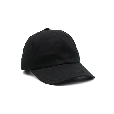 logotipo de bordado deportivo 100% de algodón hombres sin estructura negro de algodón sombrero de papá simple personalizado gorra de béisbol