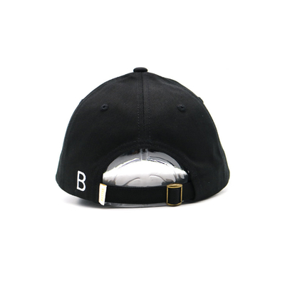 logotipo de bordado deportivo 100% de algodón hombres sin estructura negro de algodón sombrero de papá simple personalizado gorra de béisbol