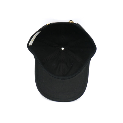 logotipo de bordado deportivo 100% de algodón hombres sin estructura negro de algodón sombrero de papá simple personalizado gorra de béisbol