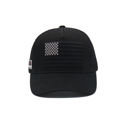 Sombreros de camión de color puro de alta calidad 5 paneles de malla de espalda OEM bordado personalizado 3D Sports Cap Trucker Caps