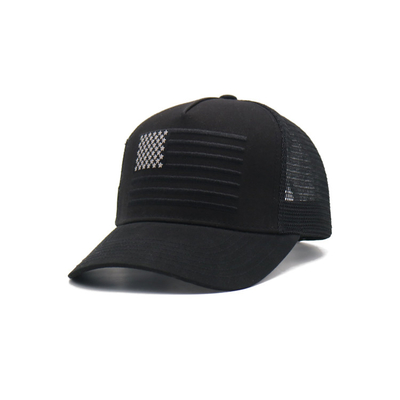 Sombreros de camión de color puro de alta calidad 5 paneles de malla de espalda OEM bordado personalizado 3D Sports Cap Trucker Caps