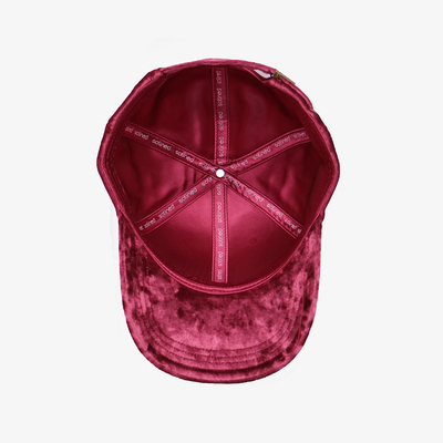 Perfil personalizado de algodón de seis paneles de pelota de béisbol con el logotipo bordado tela de satén