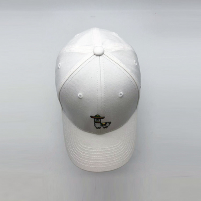 Sombrero de béisbol de algodón bordado con forma no estructurada y correa ajustable
