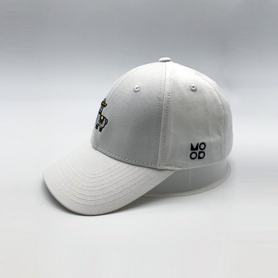Sombrero de béisbol de algodón bordado con forma no estructurada y correa ajustable