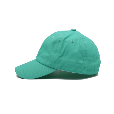 Sombrero de béisbol de algodón reforzado con logotipo bordado visor curvo y costuras a juego