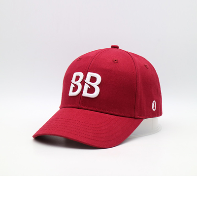 Capuchón de béisbol de 6 paneles de algodón estructurado con costuras reforzadas y correa ajustable