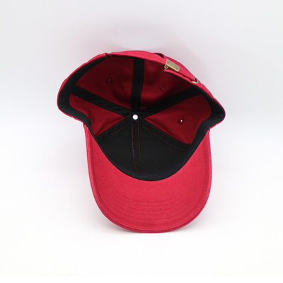 Capuchón de béisbol de 6 paneles de algodón estructurado con costuras reforzadas y correa ajustable