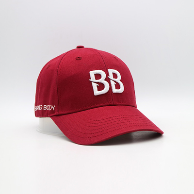 Capuchón de béisbol de 6 paneles de algodón estructurado con costuras reforzadas y correa ajustable