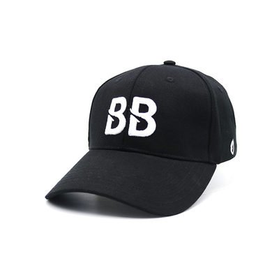 Perfil de correa ajustable 6 panel de pelota de béisbol con visor curvo y costuras reforzadas