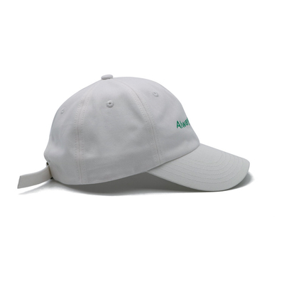 Logotipo bordado con gorra de béisbol de 6 paneles con correa ajustable y tela de algodón