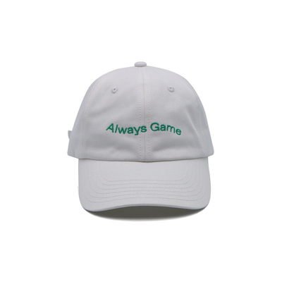 Logotipo bordado con gorra de béisbol de 6 paneles con correa ajustable y tela de algodón