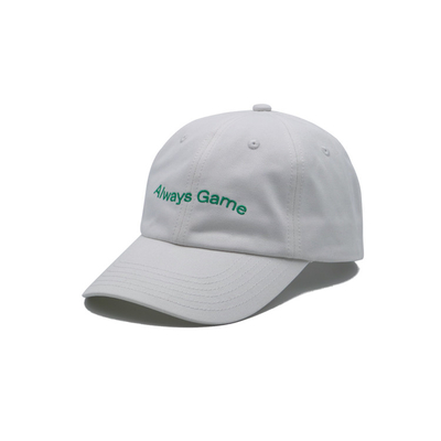 Logotipo bordado con gorra de béisbol de 6 paneles con correa ajustable y tela de algodón