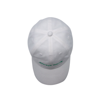 Logotipo bordado con gorra de béisbol de 6 paneles con correa ajustable y tela de algodón