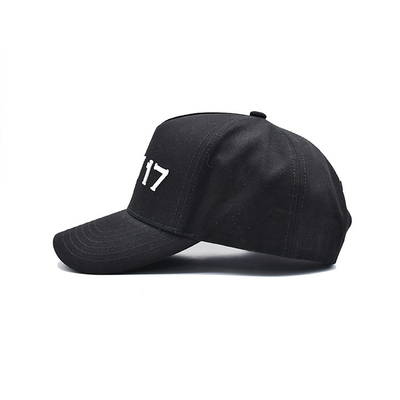 Personaliza el sombrero de béisbol de algodón de cinco paneles con visor curvo, correa ajustable y forma estructurada