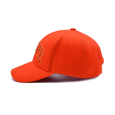Capuchón de béisbol de algodón personalizado con logotipo bordado visor curvo cierre ajustable